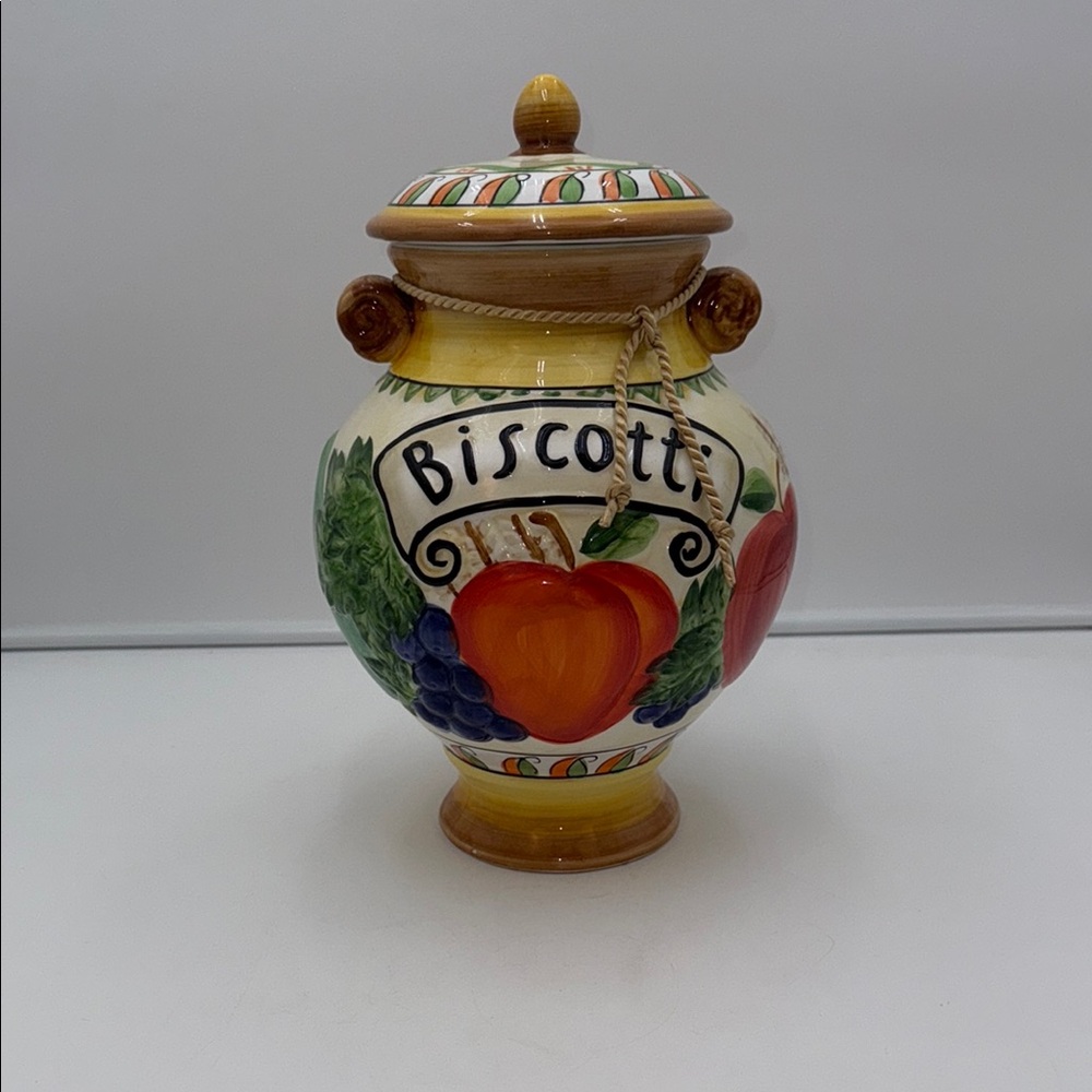 Nonni's Hand Painted Biscotti Cookie Jar